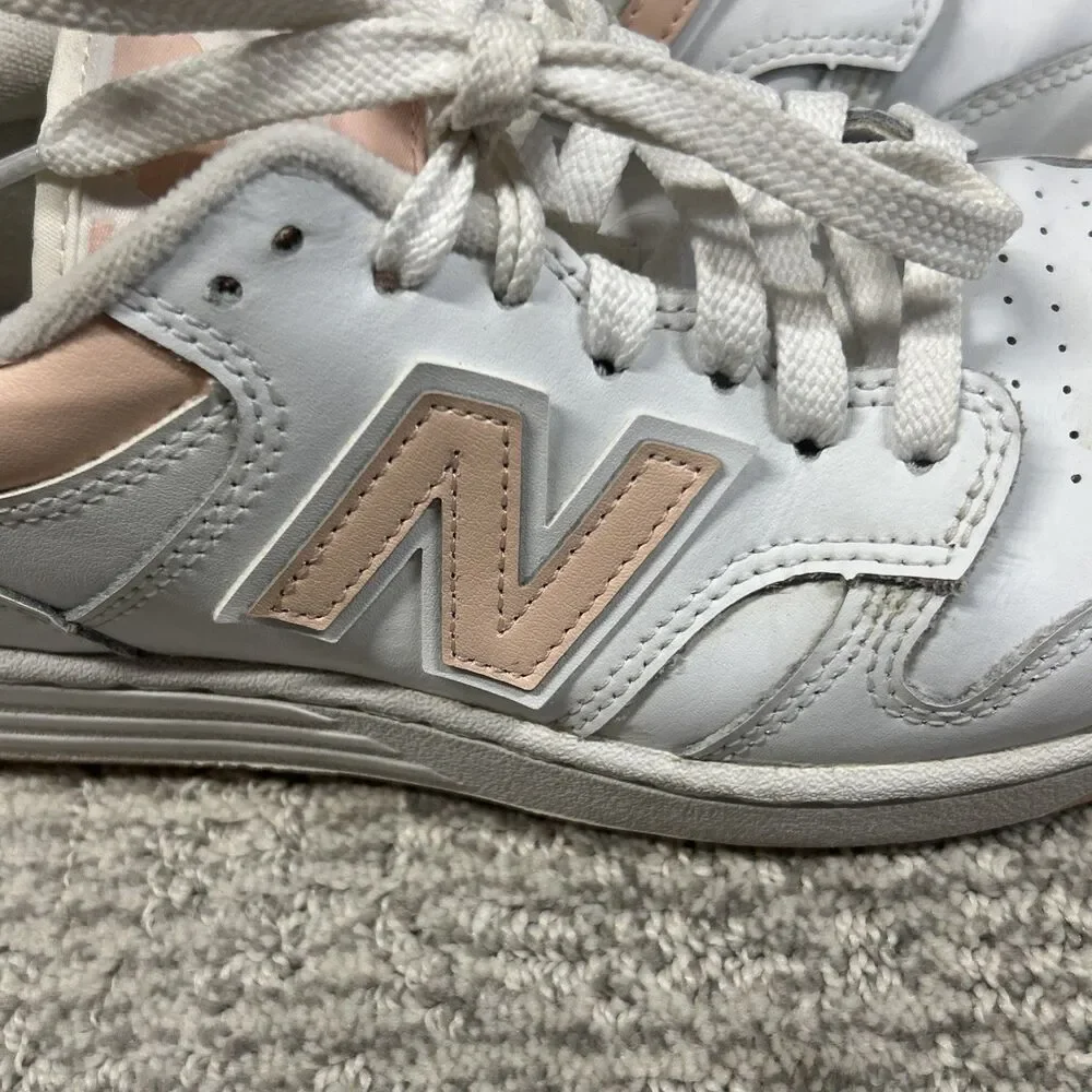 New Balance 480 Shoes Mens 7 Sneakers White Peach Low Casual Athletic Womens 9